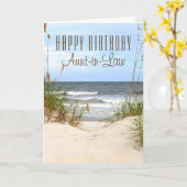 Carte d'anniversaire du beau-cousin de plage (Fleur jaune)