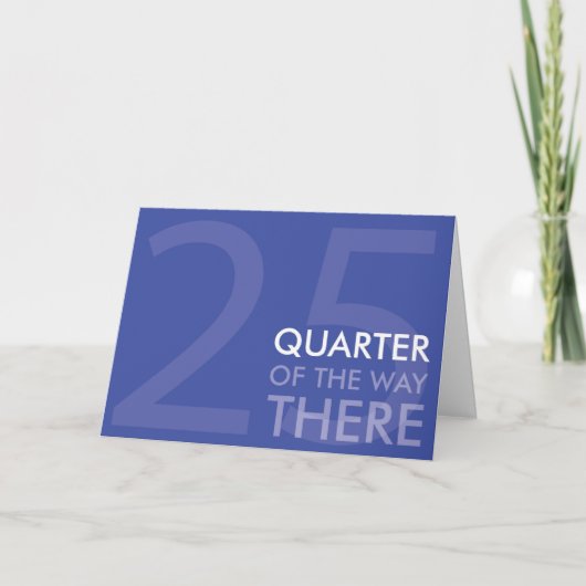 Carte d'anniversaire du bon quart de siècle (Devant)