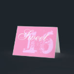Carte d'anniversaire du bonbon 16<br><div class="desc">carte d'anniversaire rose du bonbon 16</div>