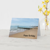 Carte d'anniversaire du bord de mer (Fleur jaune)