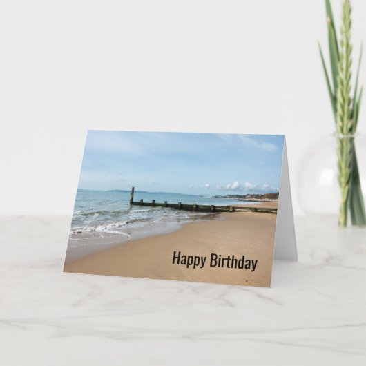 Carte d'anniversaire du bord de mer (Devant)