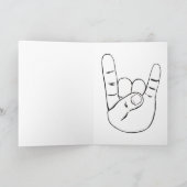 Carte d'anniversaire du bouclier métallique (Intérieur)