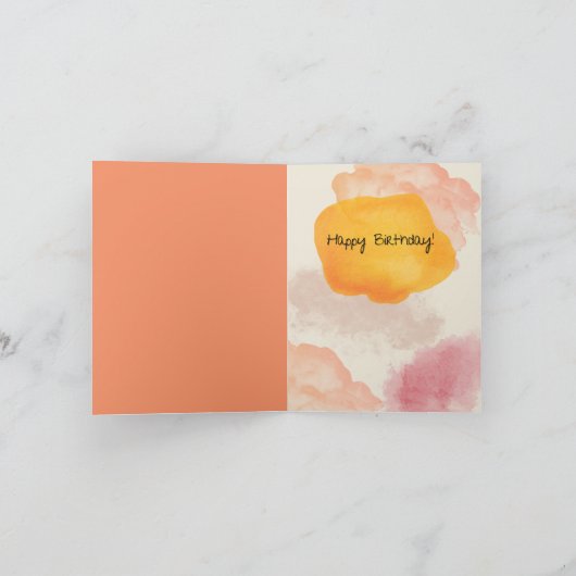 Carte d'anniversaire du bouquet de fleurs (Intérieur)