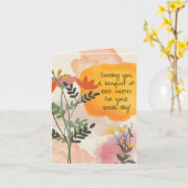 Carte d'anniversaire du bouquet de fleurs (Fleur jaune)