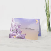 Carte d'anniversaire du Bouquet de Lilacs (Dos)