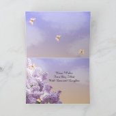 Carte d'anniversaire du Bouquet de Lilacs (Intérieur)