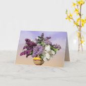Carte d'anniversaire du Bouquet de Lilacs (Fleur jaune)