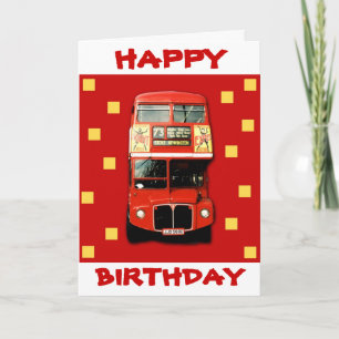 Carte d'anniversaire du bus de Londres 01