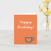 Carte d'anniversaire du café (Fleur jaune)