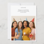 Carte d'anniversaire du calendrier | Texte et phot (Dos)