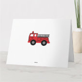 Carte d'anniversaire du Camion d'incendie rouge (Dos)