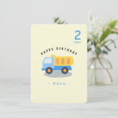 Carte d'anniversaire du camion du garçon (Debout devant)