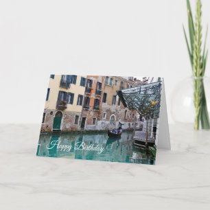 Carte d'anniversaire du canal de Venise