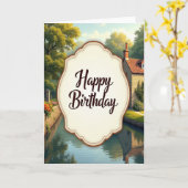Carte d'anniversaire du Canal Tranquille (Fleur jaune)