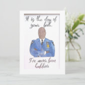 Carte d'anniversaire du capitaine Holt (Debout devant)