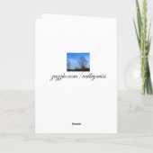 Carte d'anniversaire du Cardinal du Nord (Dos)