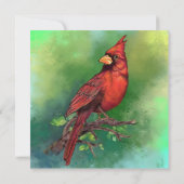 Carte d'anniversaire du Cardinal rouge du Nord (Dos)