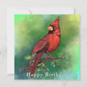 Carte d'anniversaire du Cardinal rouge du Nord (Devant)