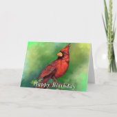 Carte d'anniversaire du Cardinal rouge du Nord (Devant)