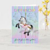 carte d'anniversaire du carrousel arrière-petite-f (Fleur jaune)