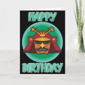 Carte d'anniversaire du casque Samurai (Devant)