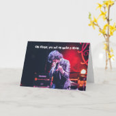 Carte d'anniversaire du chanteur Rocker (Fleur jaune)