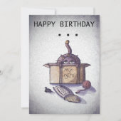 Carte d'anniversaire du chat (Devant)