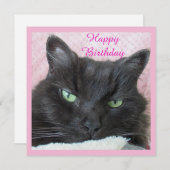 Carte d'anniversaire du chat (Devant / Derrière)