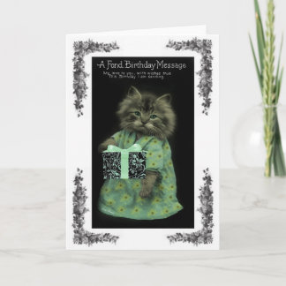 Carte d'anniversaire du chat