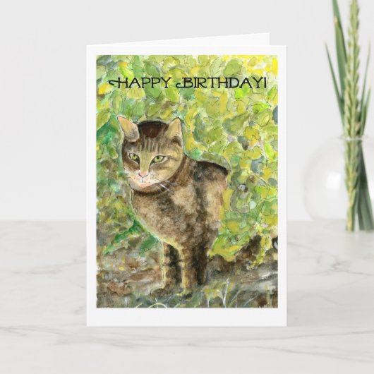 Carte d'anniversaire du chat (Devant)