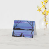 Carte d'anniversaire du chat cool (Fleur jaune)