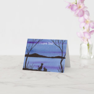 Carte d'anniversaire du chat cool