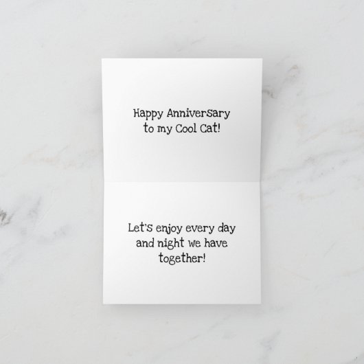 Carte d'anniversaire du chat cool (Intérieur)