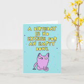 Carte d'anniversaire du chat, message personnalisa (Fleur jaune)