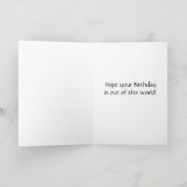 Carte d'anniversaire du chat spatial (Intérieur)