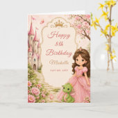 Carte d'anniversaire du château de la princesse dr (Fleur jaune)