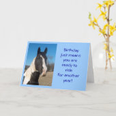 Carte d'anniversaire du cheval (Fleur jaune)