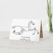 Carte d'anniversaire du cheval (Dos)