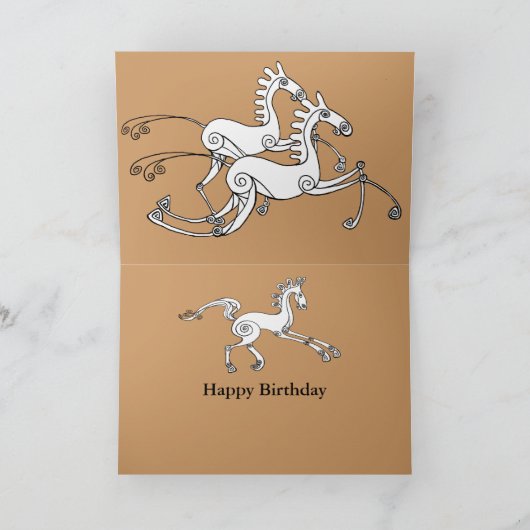 Carte d'anniversaire du cheval (Intérieur)