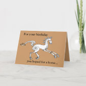 Carte d'anniversaire du cheval (Devant)