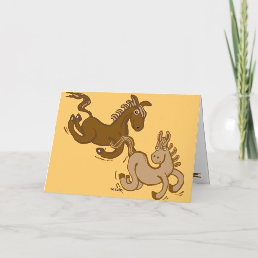 Carte d'anniversaire du cheval (Dos)