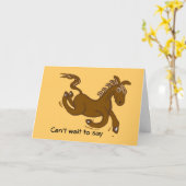 Carte d'anniversaire du cheval (Fleur jaune)