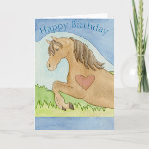 Carte d'anniversaire du cheval