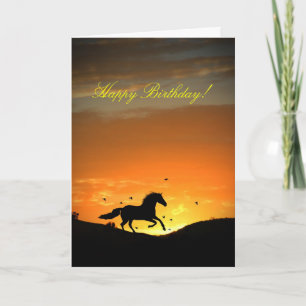Carte d'anniversaire du cheval