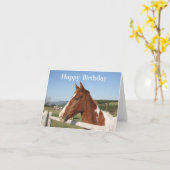 Carte d'anniversaire du cheval (Fleur jaune)