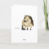 Carte d'anniversaire du cheval blanc (Dos)