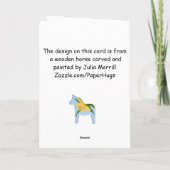Carte d'anniversaire du Cheval Daffodique (Dos)