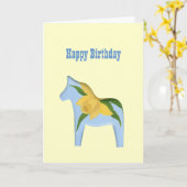 Carte d'anniversaire du Cheval Daffodique (Fleur jaune)