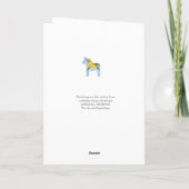 Carte d'anniversaire du Cheval Daffodique (Dos)