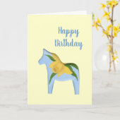 Carte d'anniversaire du Cheval Daffodique (Fleur jaune)
